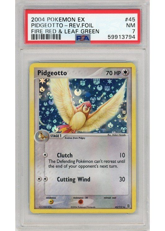 Pidgeotto 45/112 Reverse Foil PSA 7