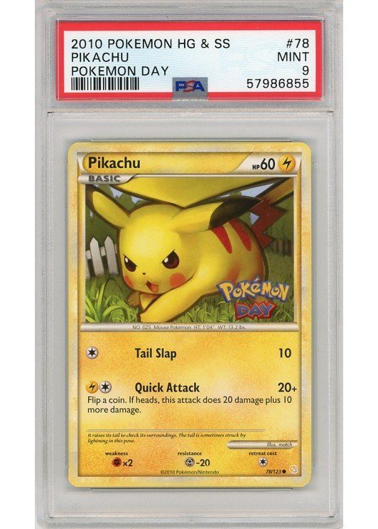 Pikachu – Pokemon Day Stamp – 78/123 – PSA 9