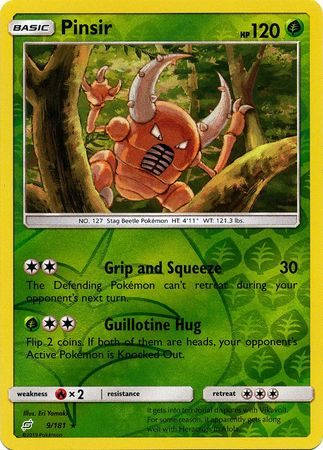 Pinsir - 9/181 - Reverse