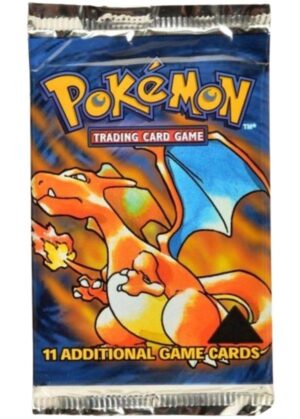 Pokémon Base Set Black Triagle Booster Pack  - Charizard pack art