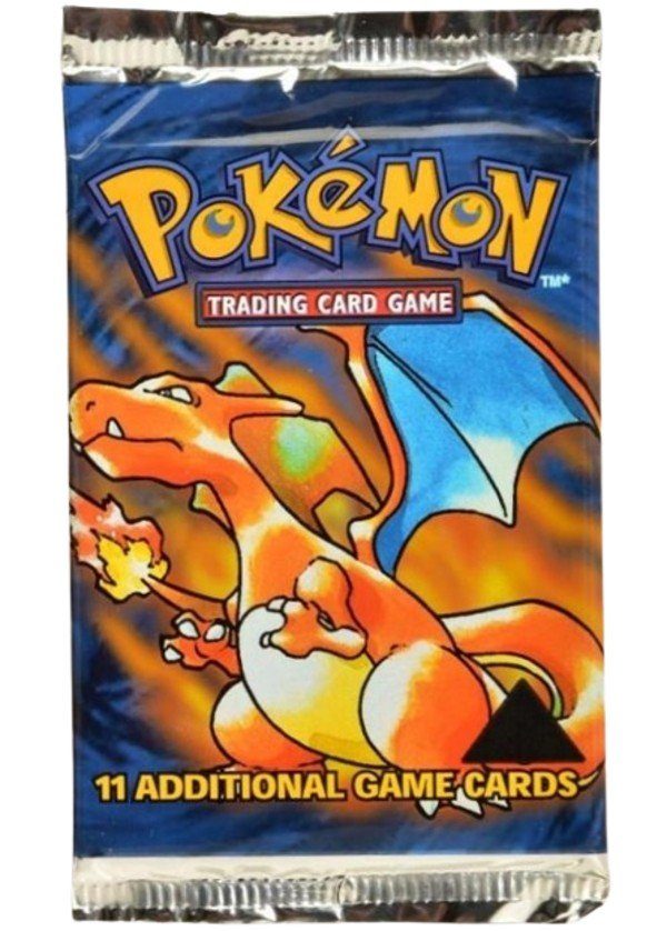 Pokémon Base Set Black Triagle Booster Pack  - Charizard pack art