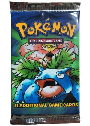 Pokémon Base Set Black Triagle Booster Pack  - Venusaur pack art