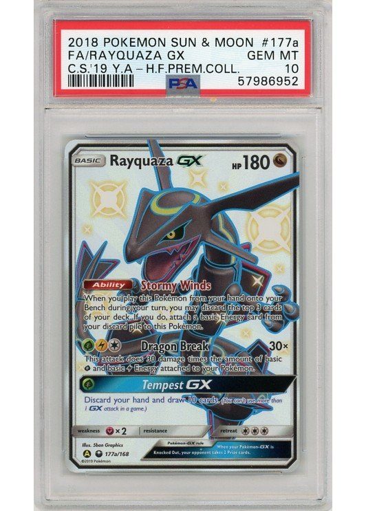 Rayquaza GX – Alternate Art – 177a/168 – PSA 10