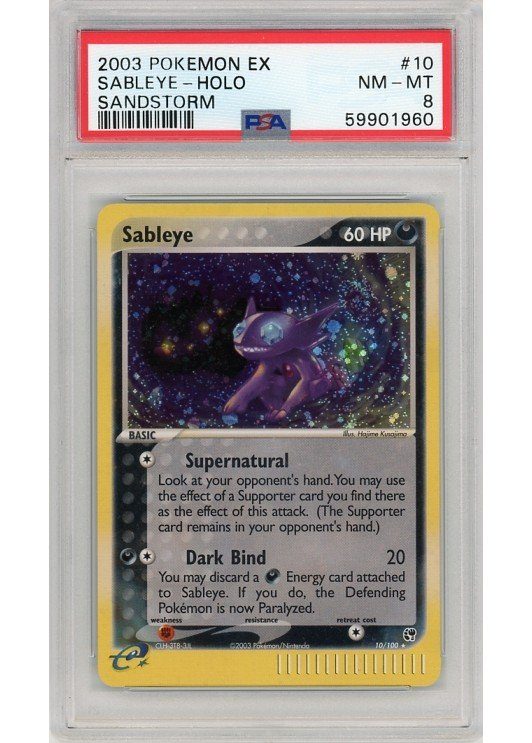 Sableye 10/100 PSA 8