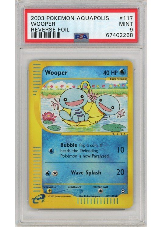 Wooper 117/147 Reverse Foil PSA 9