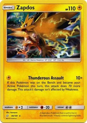 Zapdos - 40/181 (Holo)