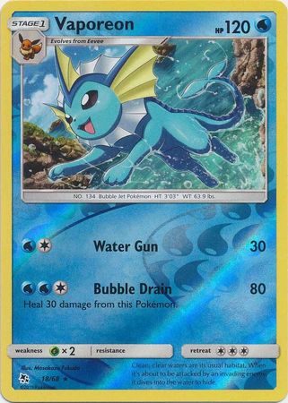 Vaporeon – 18/68 – Reverse