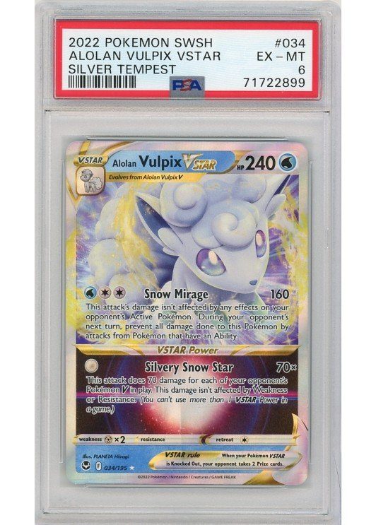 Alolan Vulpix VSTAR PSA 6 - Gradede pokemon kort p Pokemons.dk Alolan Vulpix VSTAR PSA 6 - Gradede pokemon kort p Pokemons.dk
