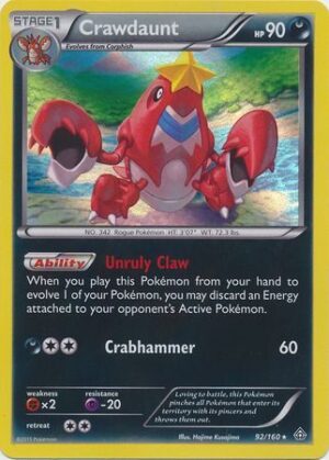 Crawdaunt - 92/160 (Holo)