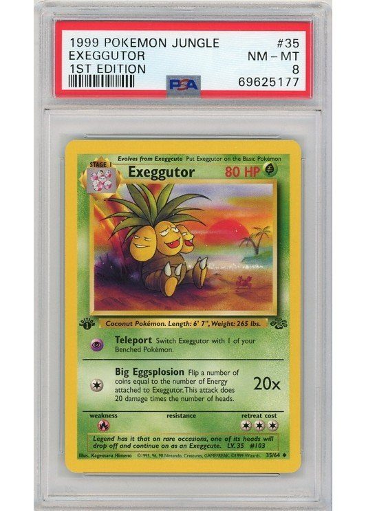 Exeggutor 35/64 1st Edition PSA 8