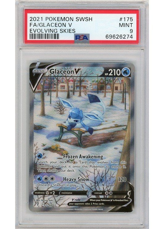 Glaceon V 175/203 PSA 9