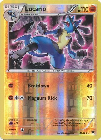 Lucario - 47/124 - Reverse