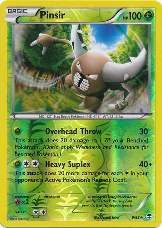 Pinsir - 9/83 - Reverse