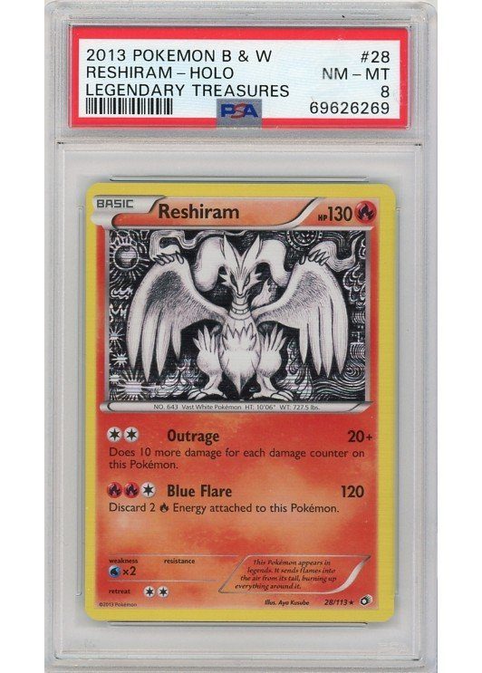 Reshiram 28/113 PSA 8