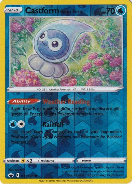 Castform Rainy Form - 033/198 - Reverse