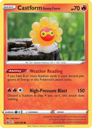 Castform Sunny Form - 022/198