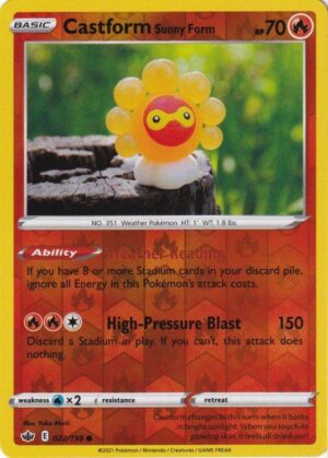 Castform Sunny Form - 022/198 - Reverse