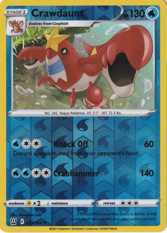 Crawdaunt - 039/163 - Reverse