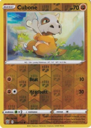 Cubone - 069/163 - Reverse