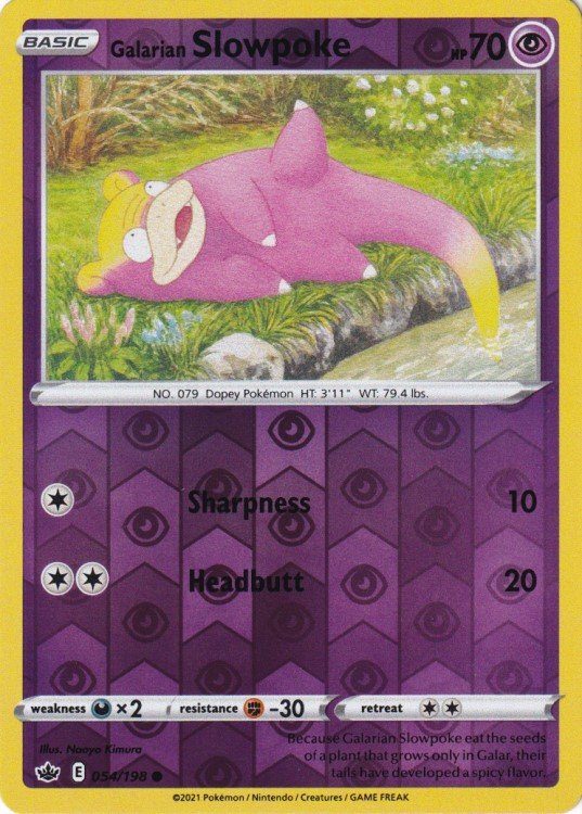Galarian Slowpoke - 054/198 - Reverse