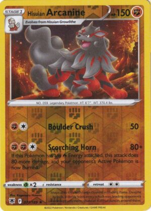 Hisuian Arcanine - 71/189 - Reverse