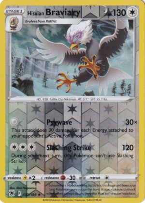 Hisuian Braviary - 132/189 - Reverse