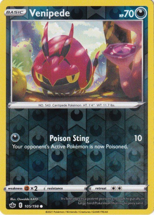 Venipede – 105/198 – Reverse