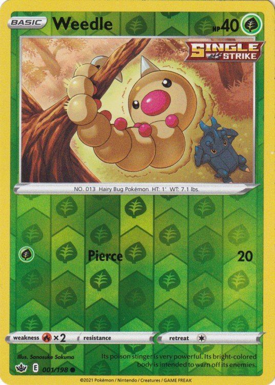 Weedle - 001/198 - Reverse