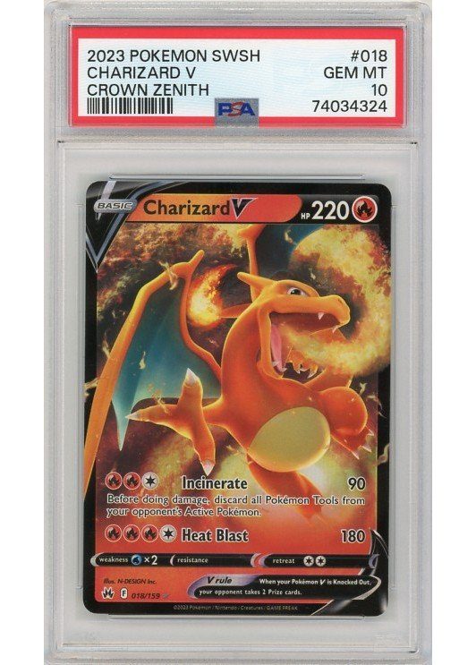 Charizard V 018/159 PSA 10