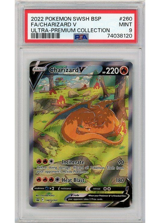 Charizard V swsh260 psa 9