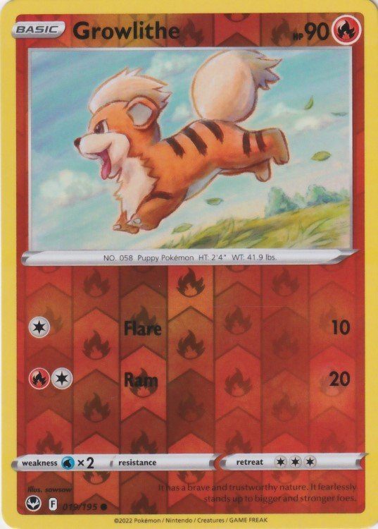 Growlithe – 19/195 – Reverse