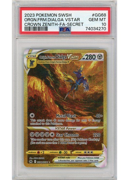Origin Forme Dialga VSTAR GG68/GG70 PSA 10