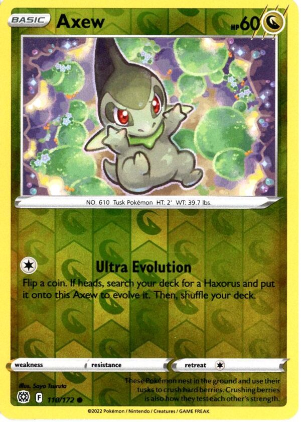 Axew - 110/172 - Reverse - Pokemon enkeltkort fra SWSH Brilliant Stars