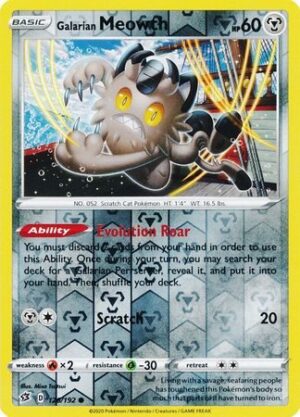 Galarian Meowth - 126/192 - Reverse
