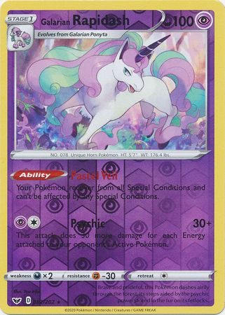 Galarian Rapidash – 82/202 – Reverse
