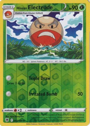 Hisuian Electrode - 3/189 - Reverse