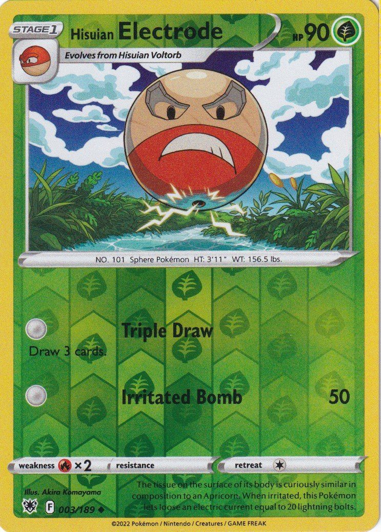 Hisuian Electrode - 3/189 - Reverse