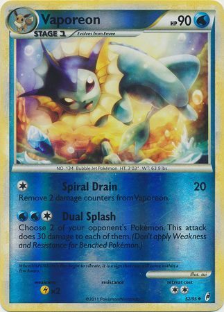 Vaporeon - 52/95 - Reverse