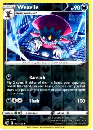Weavile - 87/172 - Reverse