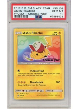 Ash'S Pikachu SM108 PSA 10