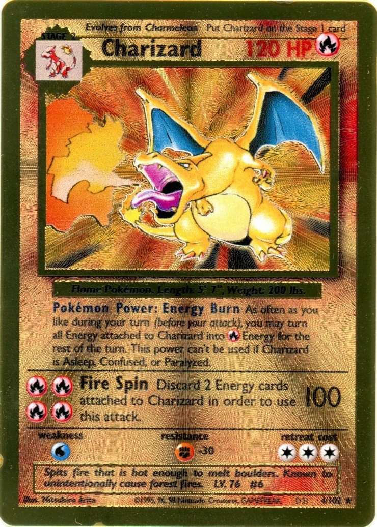 Charizard - 4/102 - Metal kort - Celebrations UPC