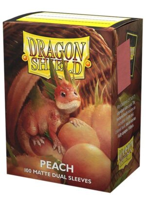 Dragon Shield matte dual (Fersken / Peach) Deck Protector Sleeves 100 stk. top-loading (63x88mm)