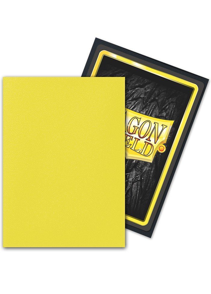 Dragon Shield matte dual (Gul / Lightning) Deck Protector Sleeves 100 stk. top-loading (63x88mm) - Dragon Shield standard sleeves matte dual (Gul / Lightning)