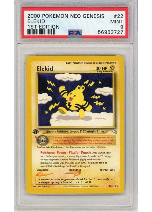 Elekid – 22/111 – 1st Edition – PSA 9