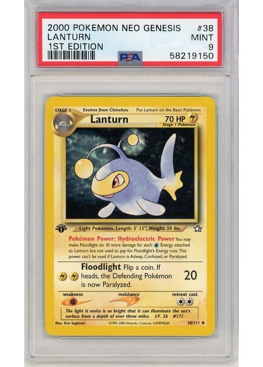 Lanturn – 38/111 – 1st Edition – PSA 9