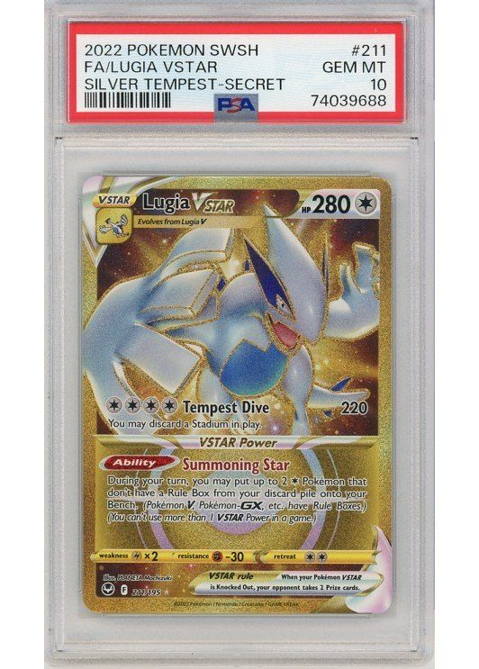 Lugia VSTAR PSA 10 - Gradede pokemon kort på Pokemons.dk