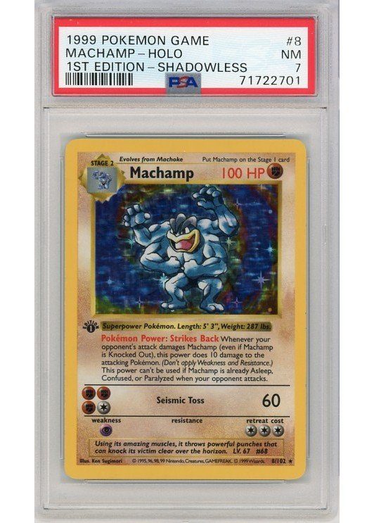 Machamp 8/102 1st Edition PSA 7