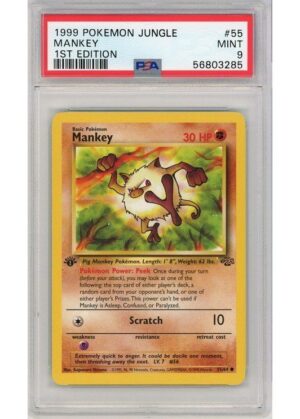Mankey 55/64 1st Edition PSA 9