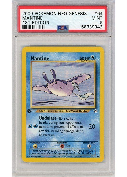 Mantine 64/111 1st Edition PSA 9