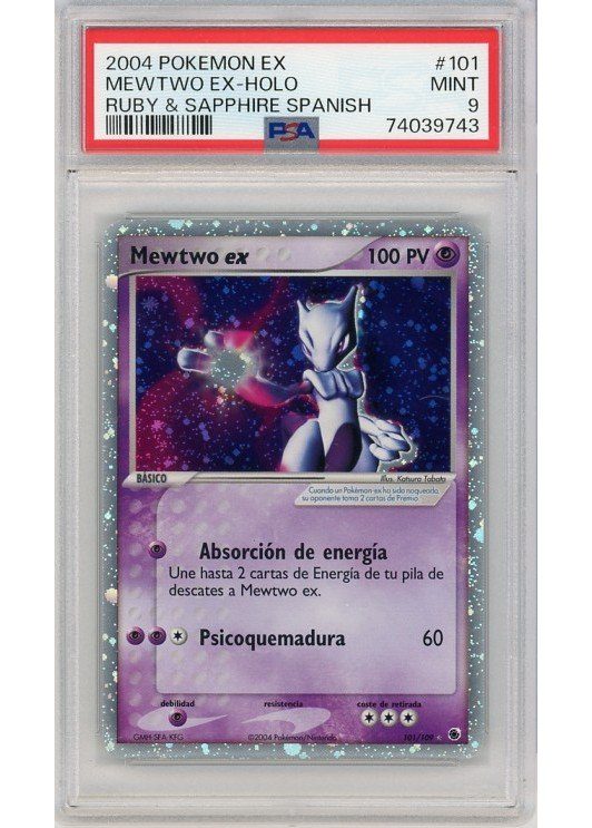 Mewtwo ex (Spansk) – 101/109 – PSA 9